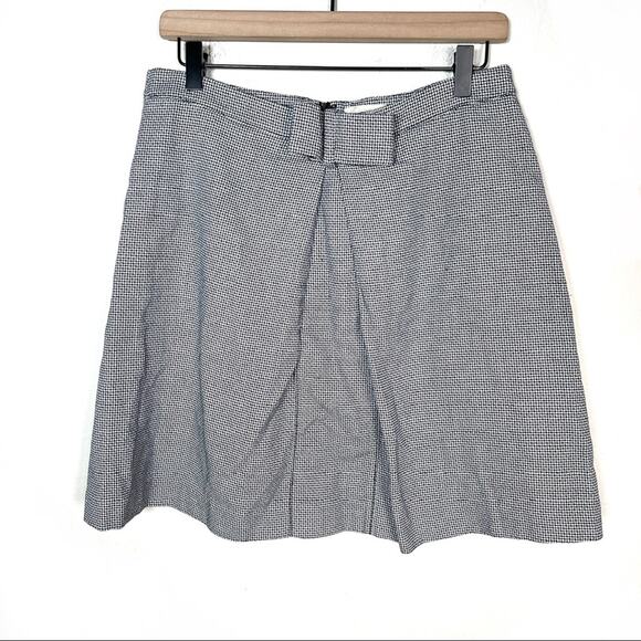 Loft black and gray size 10 A line knee length skirt with front pleat B92 - Picture 1 of 5